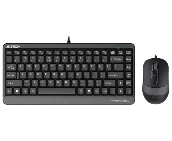 Клавиатура+мышь A4 Fstyler F1110 USB Multimedia, черный/серый (F1110 GREY)