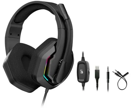 Наушники с микрофоном A4 Tech Bloody G260P, черный (G260P Black), фото 4