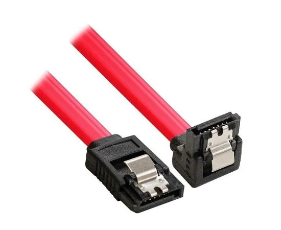 Кабель интерфейсный SATA 0.5м, загнутый с защелкой (ExeGate EX-CC-SATA-DATA90-0.5L) (EX294732RUS), фото 2