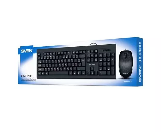 Клавиатура+мышь SVEN KB-S320C USB Black, черный (SV-020613), фото 5