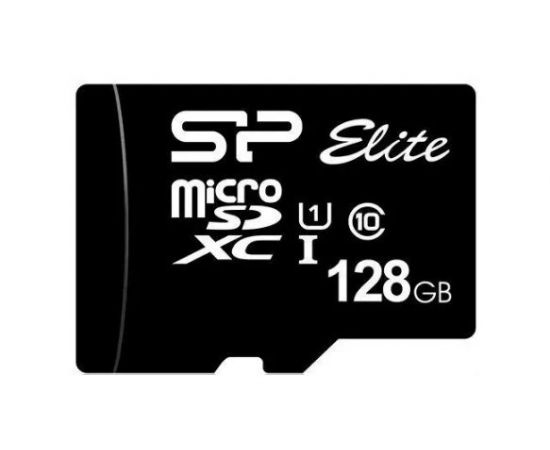 Карта памяти MicroSDXC 128Gb Class 10 UHS-I U1 без адаптера (Silicon Power, Elite) (SP128GBSTXBV1V20)