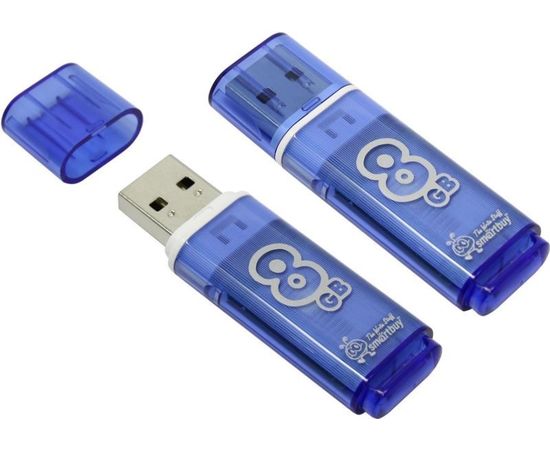 USB Flash-накопитель 8Gb Smartbuy Glossy Blue (SB8GBGS-B)