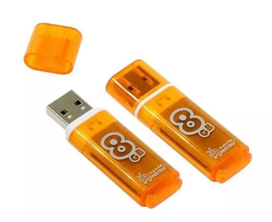 USB Flash-накопитель 8Gb Smartbuy Glossy Orange (SB8GBGS-Or)