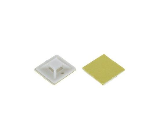 Площадка самоклеящаяся под хомуты 25*25мм, белая (EKF)  (упаковка 100 шт.) (plc-25x25)