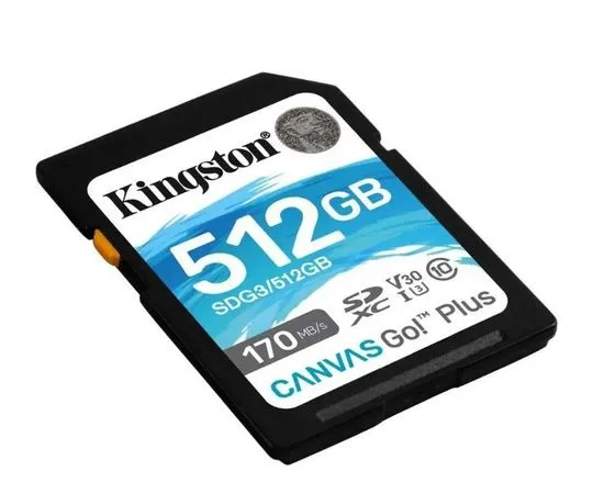Карта памяти SDXC 512Gb Class 10 UHS-I U3 (Kingston Canvas Go Plus) (SDG3/512GB), фото 2