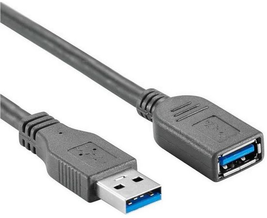 Кабель удлинитель USB3.0 AM -> AF, 0.5m (ExeGate EX-CC-USB3-AMAF-0.5) черный (EX294749RUS)