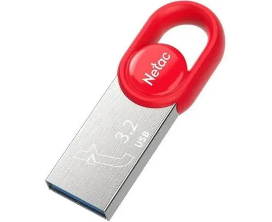 USB Flash-накопитель 128Gb USB 3.0 (Netac, UM2) серебристый/красный (NT03UM2N-128G-32RE), фото 2
