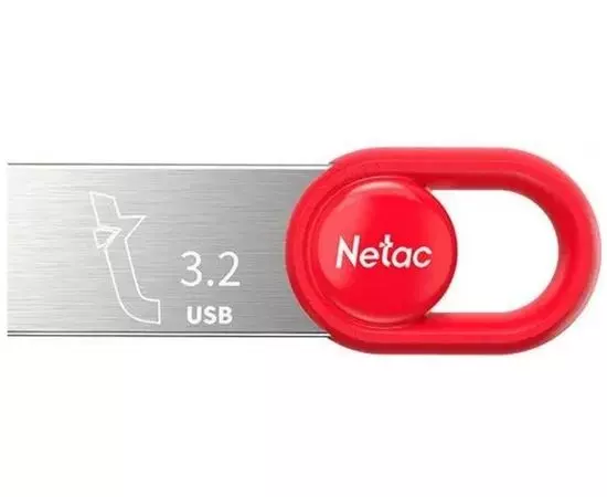 USB Flash-накопитель 128Gb USB 3.0 (Netac, UM2) серебристый/красный (NT03UM2N-128G-32RE)