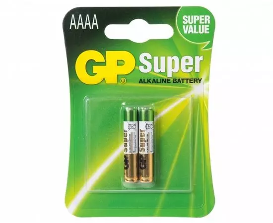 Батарейка (размер AAAA)  GP LR61/LR8D425 Super - упаковка 2шт, цена за 2шт (GP 25A-2CR2)