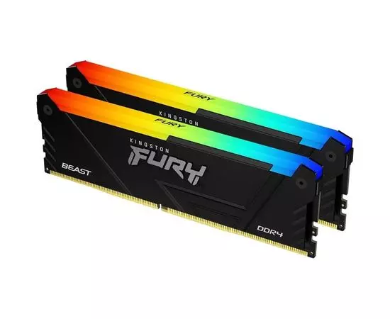 Оперативная память Kingston 2x16Gb DDR4-3200MHz Fury Beast RGB (KF432C16BB2AK2/32), фото 2