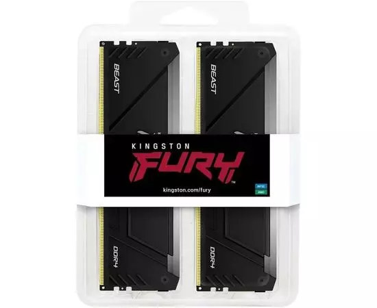 Оперативная память Kingston 2x16Gb DDR4-3200MHz Fury Beast RGB (KF432C16BB2AK2/32), фото 3
