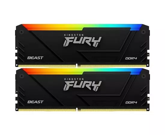 Оперативная память Kingston 2x16Gb DDR4-3200MHz Fury Beast RGB (KF432C16BB2AK2/32)