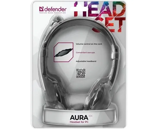 Наушники с микрофоном Defender Aura 104 Black (63104), фото 4