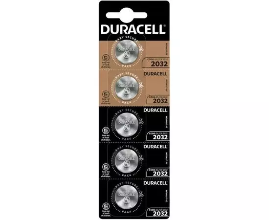 Батарейка CR2032 DURACELL, упаковка 5шт. цена за 1 шт. (DR CR2032/5BL (CN))