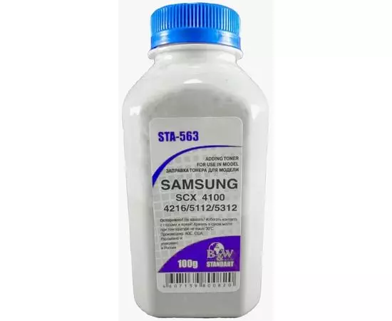 Тонер Samsung ML-216x/SCX 320x/340x/4100/4200, Флакон 100гр (B&W) Standart фас России (STA-563)