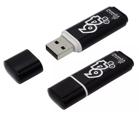 USB Flash-накопитель 64Gb (SmartBuy, Glossy) Black (SB64GBGS-K)
