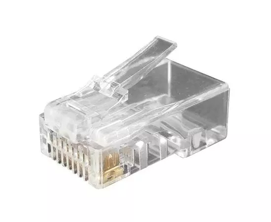 Коннектор RJ-45 (8P8C) UTP кат.6 , (50 микродюймов) (Hyperline) (PLUG-8P8C-U-C6)