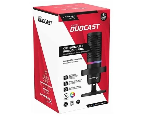 Микрофон HyperX DuoCast Black (4P5E2AA), фото 3