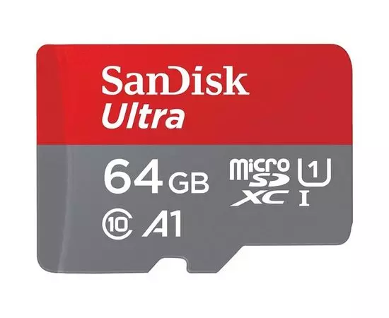 Карта памяти MicroSDXC 64Gb Class 10 UHS-I U1 A1 без адаптер (SanDisk, Ultra) (SDSQUAB-064G-GN6MN)