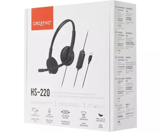 Наушники с микрофоном Creative HS-220, черный, фото 5