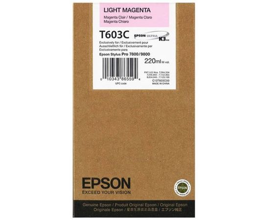 Картридж Epson StPro 7800/7880/9800/9880 light magenta, 220мл. (C13T603C00)
