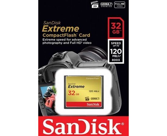 Карта памяти CF SanDisk 32Gb Extreme (SDCFXSB-032G-G46)