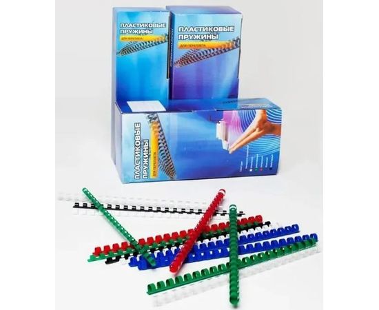 Пружина пластиковая диаметр 10 мм., 100 шт., белый (Office Kit) (BP2021), фото 2