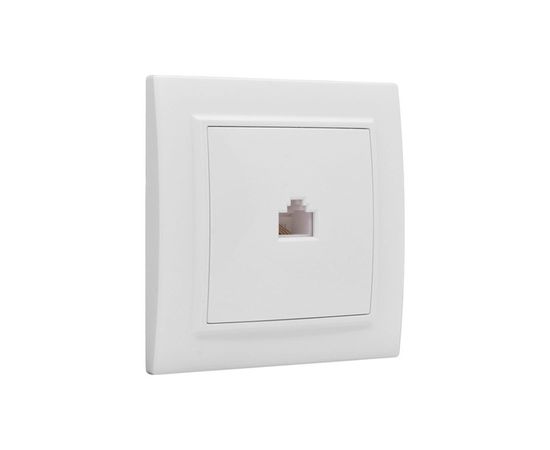 Розетка внутренняя 1xRJ-45 (8P8C) Cat. 5e UTP, Basic Минск RJ45, белый (EKF) (ERK01-035-10)