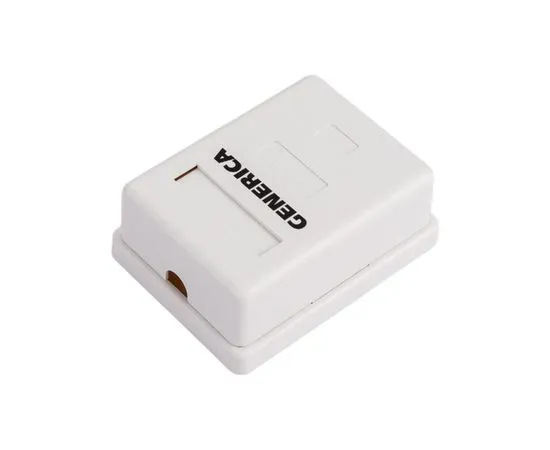 Розетка настенная 1xRJ-45 (8P8C) Cat. 5e UTP, одинарная (ITK GENERICA) (CS2-1C5EU-12-G), фото 2