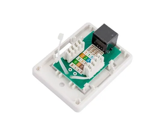 Розетка настенная 1xRJ-45 (8P8C) Cat. 5e UTP, одинарная (ITK GENERICA) (CS2-1C5EU-12-G), фото 3