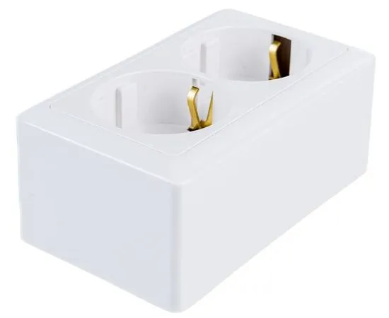 Розетка 2-м ОП Хит 16А 250В SchE RA16-238 (RA16-238I-B), фото 3