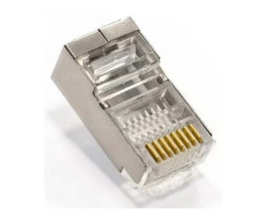 Коннектор RJ-45 (8P8C) FTP кат.5e, экранированный (VCOM) упак. 100 шт. цена за 100 шт (EX293764RUS)