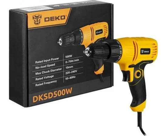 Дрель-шуруповерт сетевой Deko DKSD500W (063-4053)