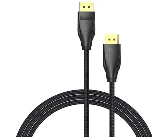 Кабель DisplayPort 2m, v1.4, Vention, в оплетке, черный (HCCBH)