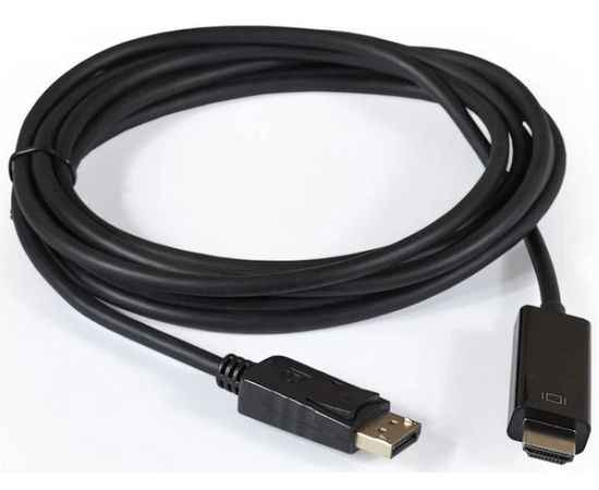Кабель DisplayPort (M) -> HDMI (M) 2m, ExeGate EX-CC-DP-HDMI-2.0, черный (EX294710RUS)