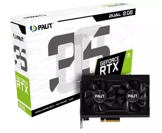 Видеокарта Palit GeForce RTX3050 8GB GDDR6 Dual (NE63050018P1-1070D V1), фото 4