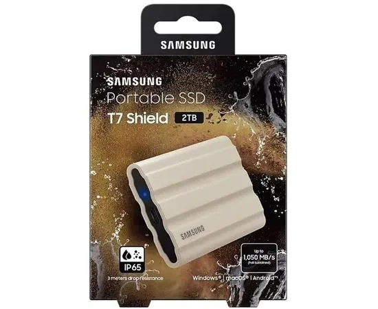 Внешний накопитель SSD USB Type-C 2Tb Samsung T7 Shield (MU-PE2T0K/WW), фото 2
