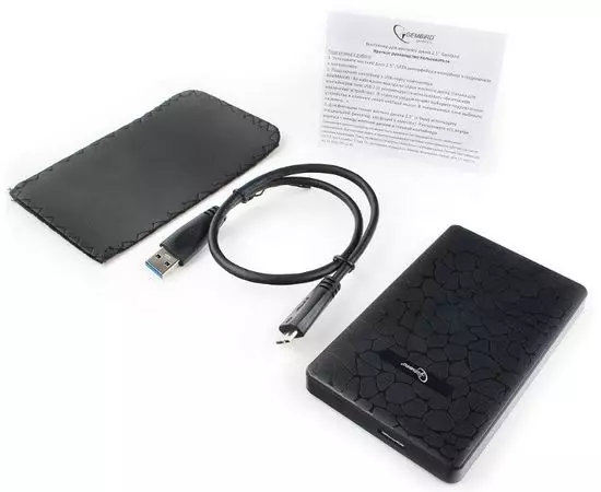 Карман для винчестера SATA 2.5" -> USB3.0 (Gembird, EE2-U3S-30P) черный, фото 3