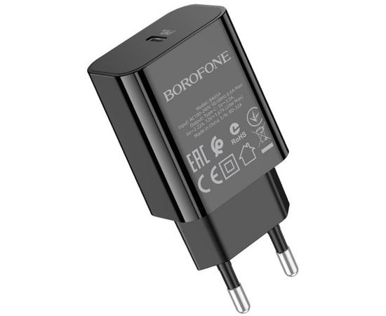 Зарядное устройство Borofone BA65A , USB C, PD (20W), черный (6974443383904)