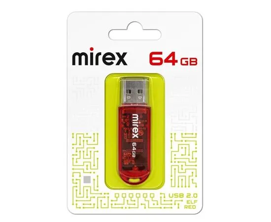 USB Flash-накопитель 64Gb (Mirex, Elf) красный (13600-FMURDE64), фото 4