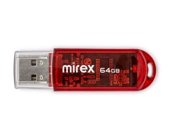 USB Flash-накопитель 64Gb (Mirex, Elf) красный (13600-FMURDE64)