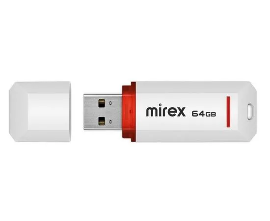 USB Flash-накопитель 64Gb (Mirex, KNIGHT) белый (13600-FMUKWH64)