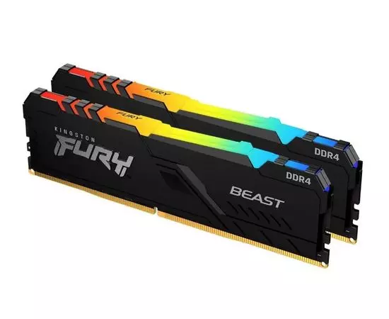 Оперативная память Kingston 2x32Gb DDR5-6000MHz Fury Beast RGB (KF560C40BBAK2-64)