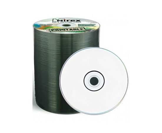 DVD-R Printable 4.7Gb Mirex 16x Shrink 100pcs, упаковка 100 шт., цена за 1 шт. (UL130028A1T)