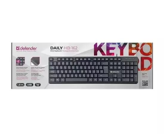 Клавиатура Defender Daily HB-162, USB, черный (45162), фото 2
