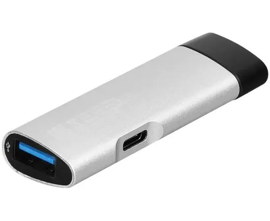 Картридер внешний USB2.0 Type-C SunWind SW-CR056-S, серебристый