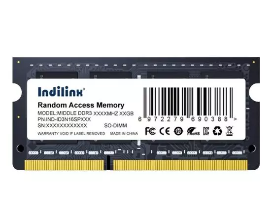 Оперативная память для ноутбука 8Gb DDR3-1600MHz (Indilinx) (IND-ID3N16SP08X)