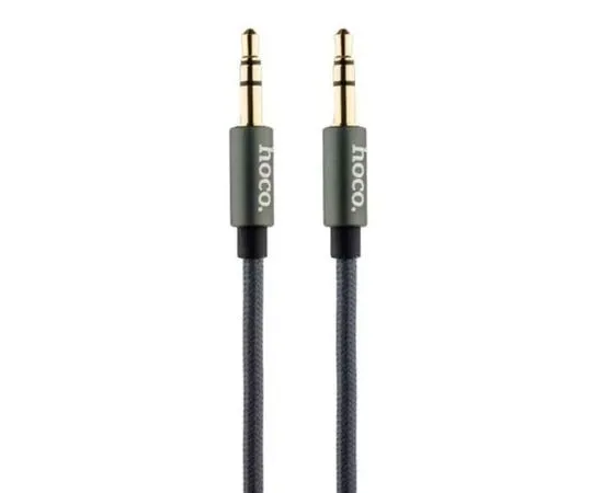 Кабель Audio 3.5мм -> 3.5мм  (папа-папа) 1м, серый (HOCO) (UPA03)