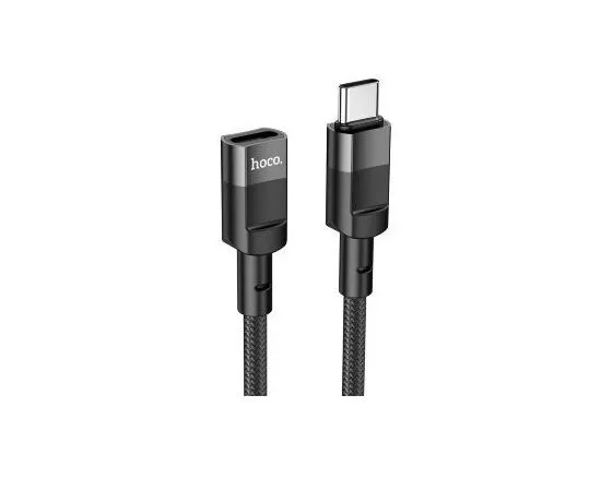 Кабель удлинитель USB2.0 Type-CM -> Type-CF, 1.2m (HOCO) U107, черный (6931474789990)