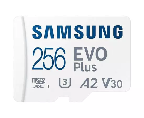 Карта памяти MicroSDXC 256Gb Class 10 UHS-I U3 + адаптер (SAMSUNG EVO PLUS) (MB-MC256KA/EU), фото 2